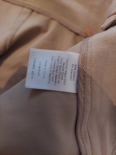Womens Talbots Khaki Dress Pants 12 Slack Cotton Chino Dress Trouser - Picture 7 of 7