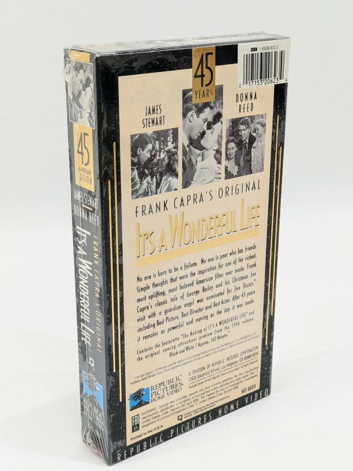 It’s A Wonderful Life (VHS, 1946) The 45th Anniversary Edition Collectible! Rare - Image 2 of 3