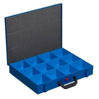 Allit Metal Hardware Box With 12-removable Compartments - Blue Allit Metal Hardware Box With 12-removable Compartments - Blue