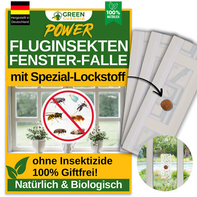 3-9x Fallen - Fenster Fluginsektenfalle, Spezial-Lockstoff, gegen Fluginsekten
