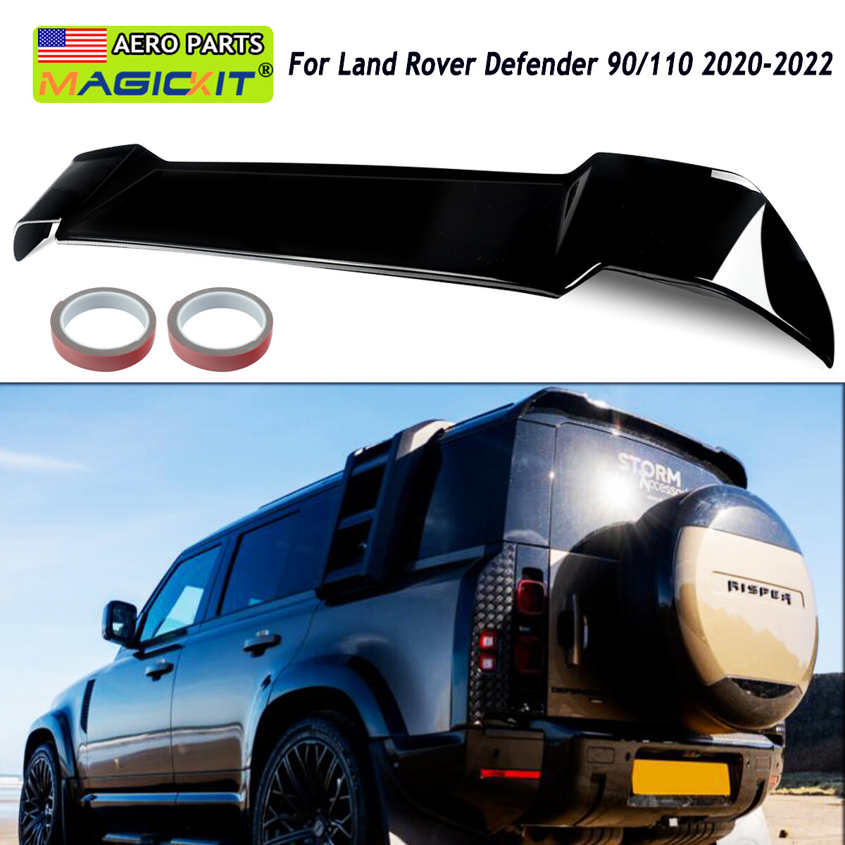 Land Rover Defender リアスポイラー For Land Rover Defender 90/110 2020-2022 Rear Tail Roof Spoiler