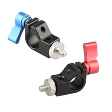 CAMVATE 15mm Aluminum Single Rod Clamp with 1/4" Screw for Rail Support System