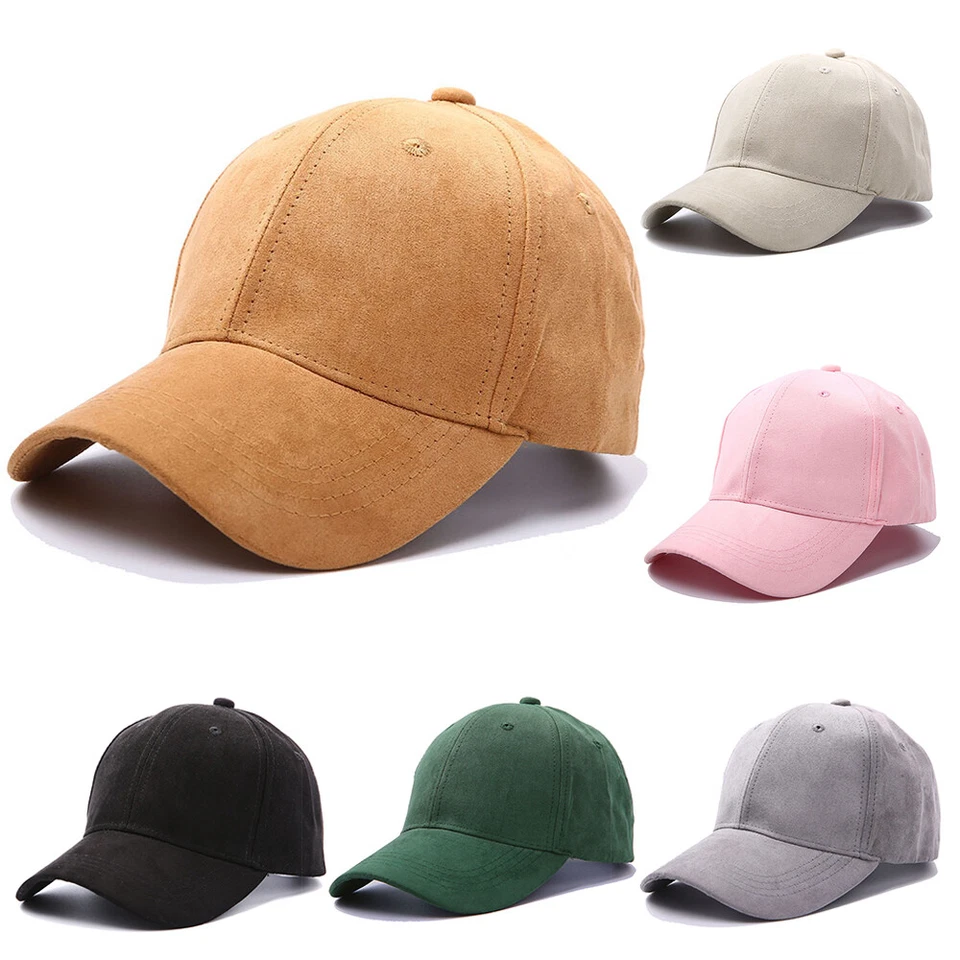 Suede Baseball Cap Men Women Casquette Casual Snapback Hat Hip Hop Solid Color - Image 4 of 4