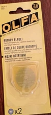 Olfa Rotary Cutter Blades 28mm Pack of 2 - RB28-2 9561 - Brand New