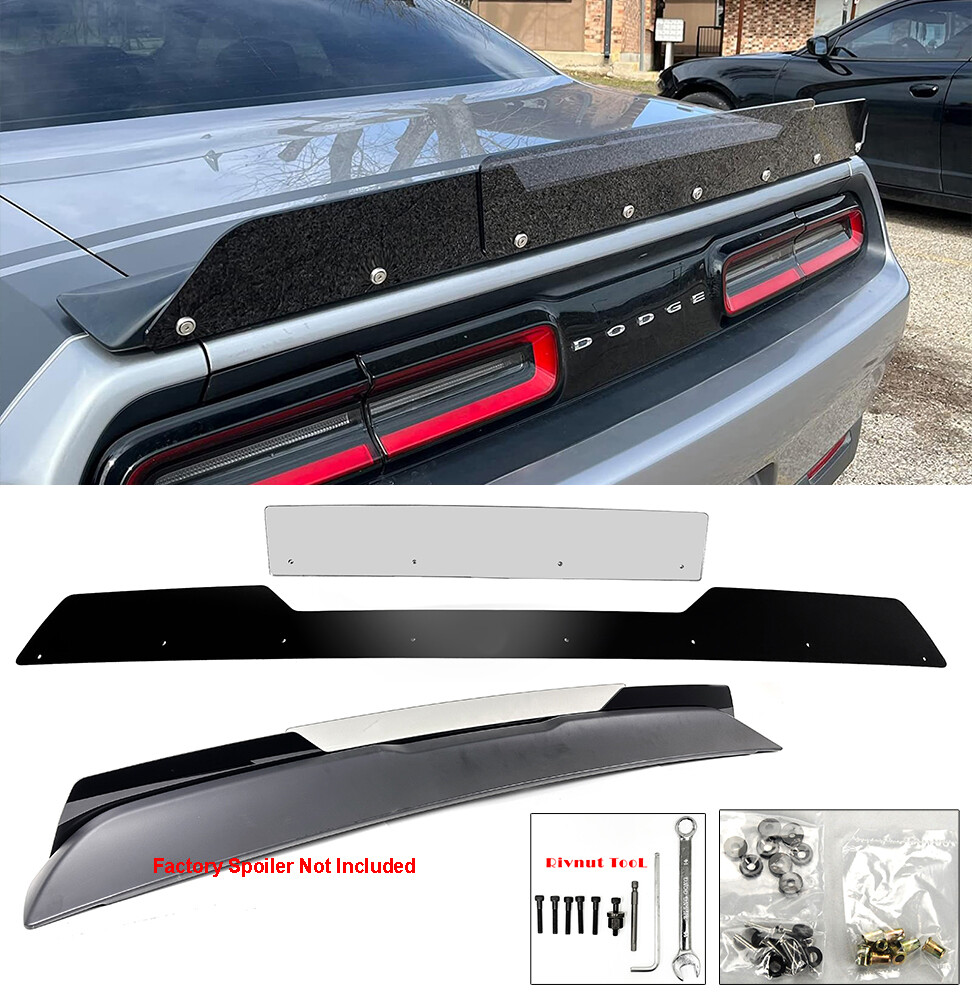 Fit 15-23 Challenger Spoiler w/o Backup Cam Matt Gurney Flap