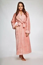 House of Chenille Luxury Royal Embroidered Shawl Collar Chenille Robe
