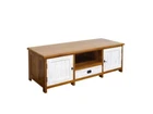 Lowboard TV board TV cabinet made of teak wood solid W: 145 cm (11026)