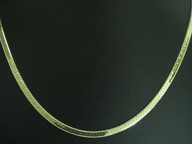 925 Argento Sterling Set Gioielli / 42,5cm Collier & 19,1cm Bracciale/Dorato - Immagine 2 di 3