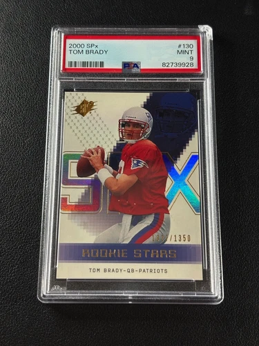 TOM BRADY PSA 9 2000 SPX #130 ROOKIE RC 1327/1350 MINT PATRIOTS READ