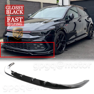 For Volkswagen Golf GTI MK8 22-25 Glossy Black V Style Front Bumper Lip