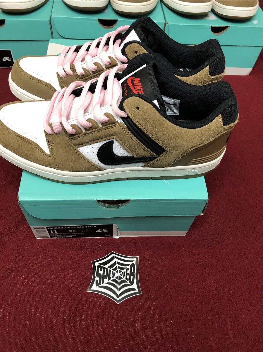 Nike SB Air Force 2 Low Escape “Brown” Pink Laces Size 11 OG Nike SB Air Force 2 Low Escape “Brown” Pink Laces Size 11 OG