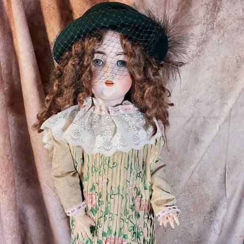 Antique 29” German Bisque Head Doll Marked 136 15 Germany Composition Body - Picture 2 of 24