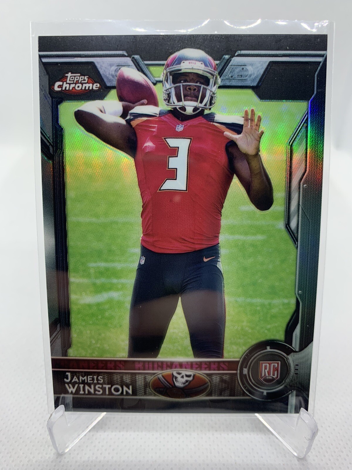 2015 Topps Chrome Black Refractor #d /299 Jameis Winston #200 Rookie Card RC