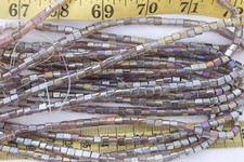 4mm Trans Champagne AB Cube Square Glass Beads Crafts Jewelry Making 75pc