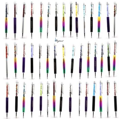 Stylo Plume Minéral Topaze Du Brésil - Couleur Blanc - Marque A Bijoux - Neuf étiqueté