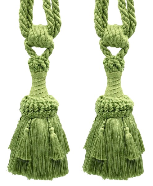 DÉCopro Quasten Tiebacks TBEMP6, Farbe Citron Green L60, Set 2-image