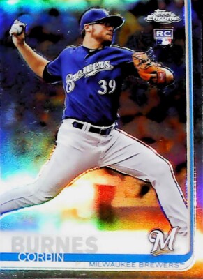2019 TOPPS CHROME REFRACTOR #84 Corbin Burnes Milwaukee Brewers Rookie