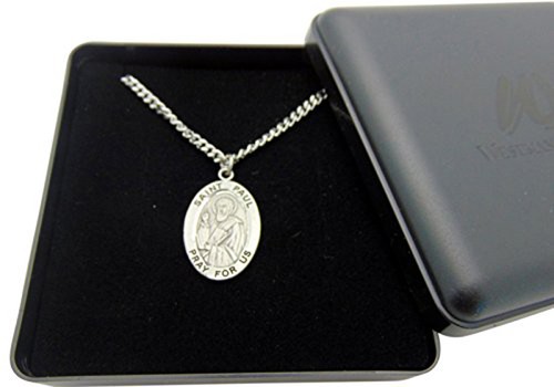 Westman Works St Paul Solid Pewter Patron Saint Medal One Inch with Stainless St - Picture 2 of 2