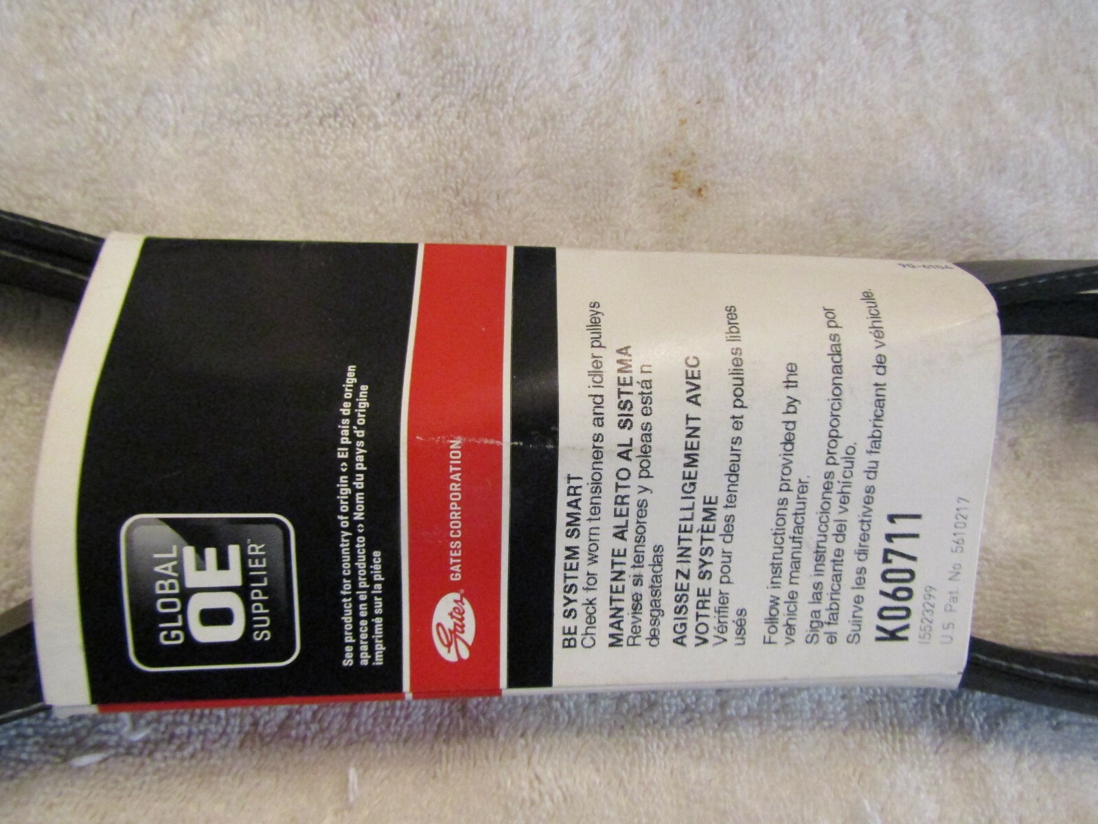 Gates Serpentine Belt Premium OE Micro-V AT Belt Gates K060711 NOS 