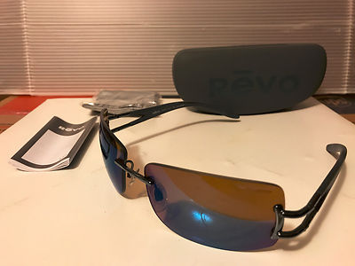 NEW REVO RE3069 089/T2 Metallic Blue / Polarized Blue Brown Gradient Mirror lens