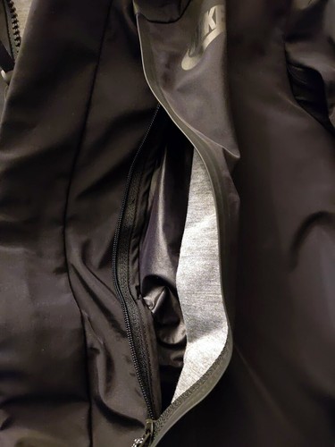 NIKE TECH SHIELD HOODED JACKET "TRIPLE BLACK" CONVERTIBLE ZIP 886162-010 TALL - Picture 10 of 20