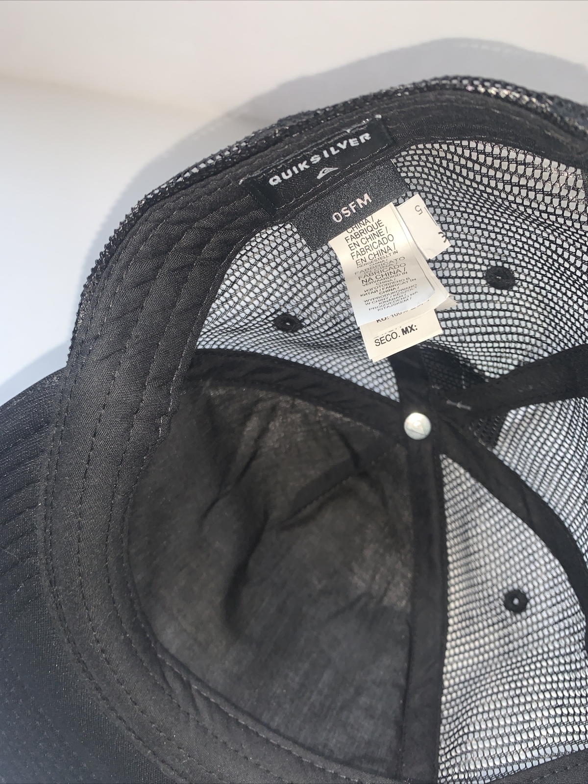 Quiksilver Surfing Checker Black/Grey/Silver Skateboarding Cap Unisex Size