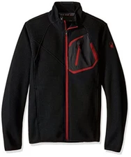 SPYDER MEN'S PARAMOUNT FULL ZIP MID WEIGHT STRYKE FLEECE JACKET XXL BLACK 417356