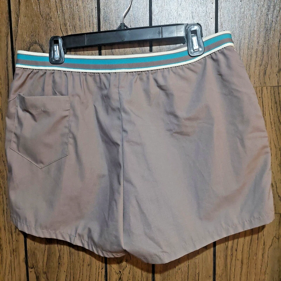 Pantalones cortos vintage años 70 Jantzen para hombre tenis navegación gris talla 36 cintura elástica Foto 3 de 4