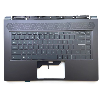 New For MSI Delta 15 A5EFK MS-15CK Upper Case Palmrest Keyboard Backlit Blue