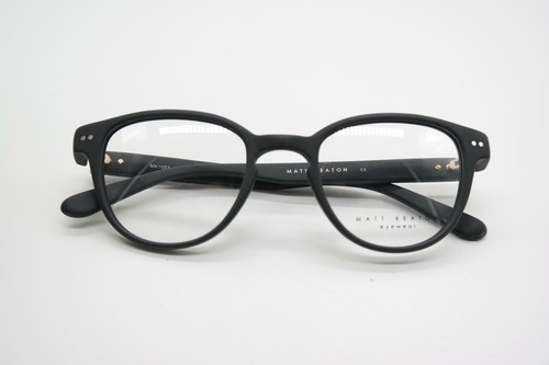 Gafas ovaladas Matt Keaton MK 1052 negro oro plata montura gafas nuevas - Imagen 6 de 6