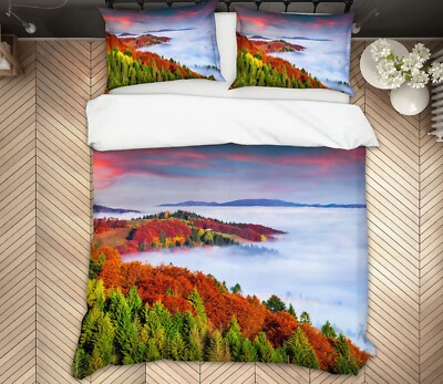 3D Red Forest A3215 Bed Pillowcases Quilt Duvet Cover Set Queen King Vera 23