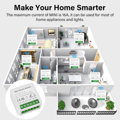 Schalter Intelligenter WiFi-Schalter WiFi-Modul 16A Intelligenter WiFi-Schalter