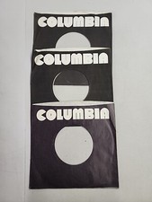 45 RPM 7" RECORD SLEEVES CO. SLEEVE 3 PACK SEE PHOTOS - Columbia SLV166