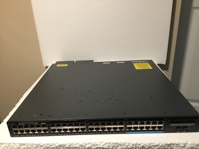 CISCO WS-C3650-12X48FD-S 48x 1G UPoE 12x 10G Port Switch SFP Uplink DUAL 1100WAC