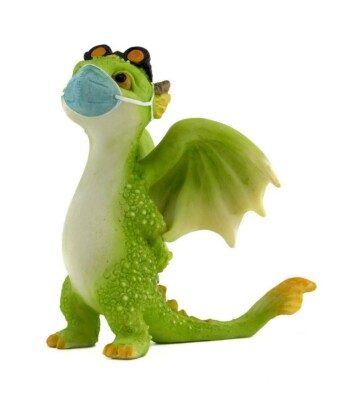 Rex the Green Dragon - Mask for Good TO 4939 Miniature Fairy Garden