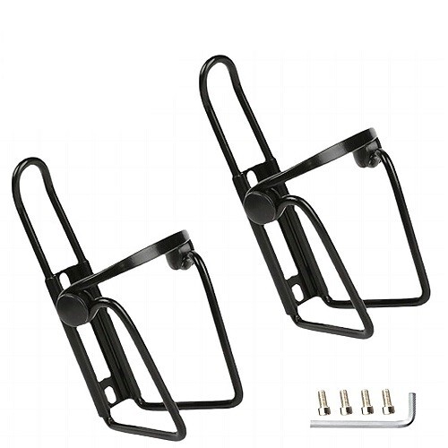 2 Packs Bike Water Bottle Cages Bicycle Lightweight Aluminum Alloy Bottle Holder