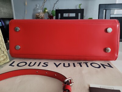 Louis Vuitton Brea Top Handle Bag MM Carmine Red Epi Leather | eBay