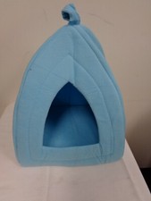 NWOT Petmaker aqua cozy kitty tent igloo plush cat bed