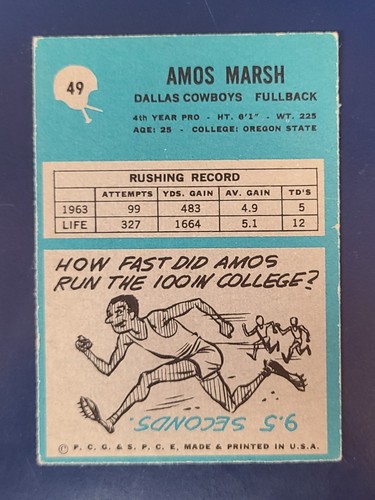 Tarjetas de fútbol americano Philadelphia 1964 completan el conjunto que elijas #1 - 98 - Imagen 97 de 195