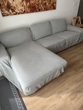 2 Pcs, L Shape Universal Stretch Sofa Covers Couch Cover gray 