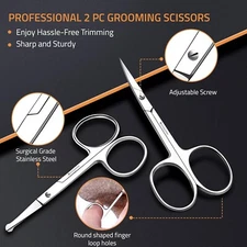 Professional Finger Toe Nail Scissors Curved Steel Manicure Nose Hair Kit