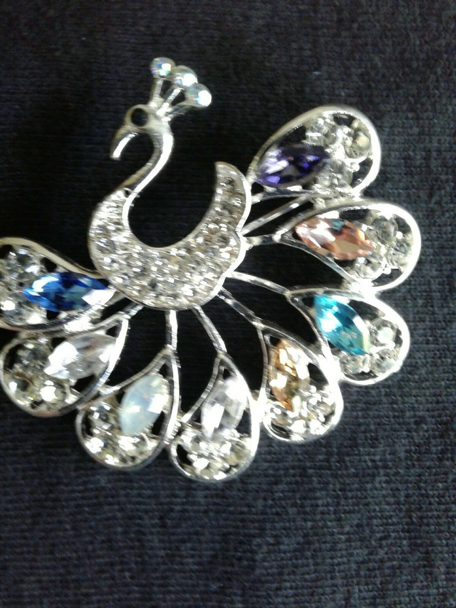 Swarovski ピーコック AB SWAROVSKI CRYSTALS PEACOCK BROOCH PIN | eBay