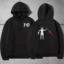 Black Tactical Hoodie – FOG Graphic, Military Style, Unisex Streetwear