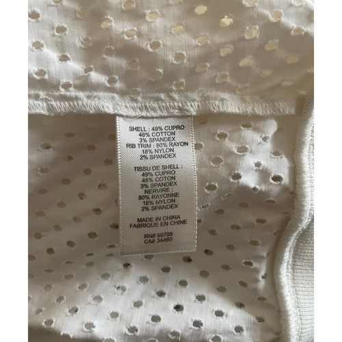 Chaqueta Bomber Rebecca Taylor Corte Láser Blanca Manga Larga con Cremallera Talla 6 - Imagen 8 de 9