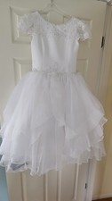 Communion Dress With Halo Veil