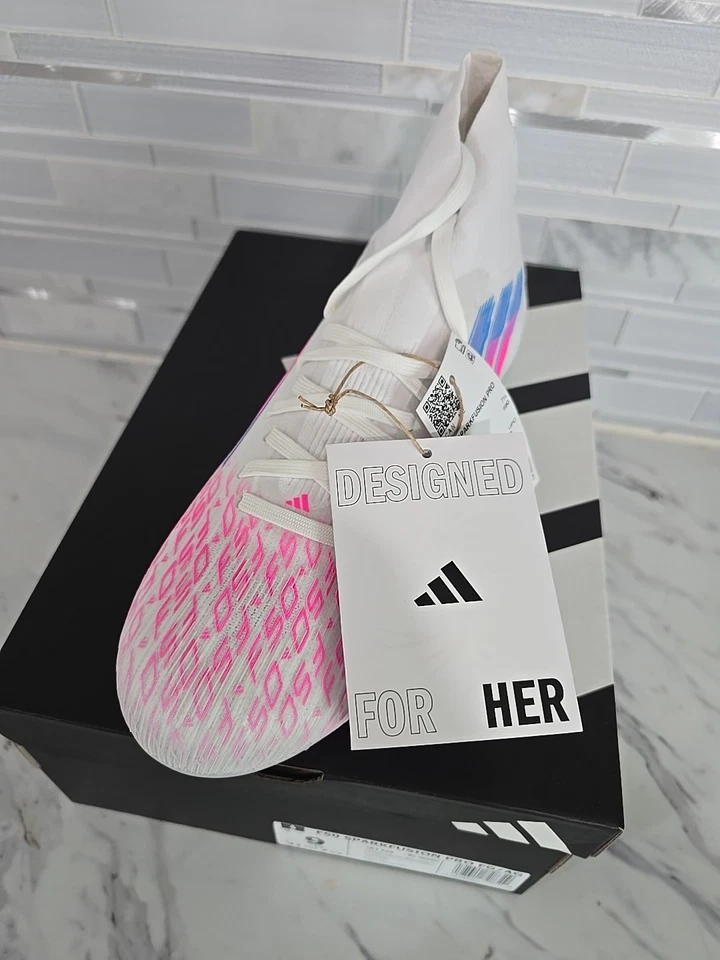 Adidas F50 Sparkfusion Para Mujer Talla 5.5 FG Botines Terreno Zapatos de Fútbol Blanco Foto 3 de 4