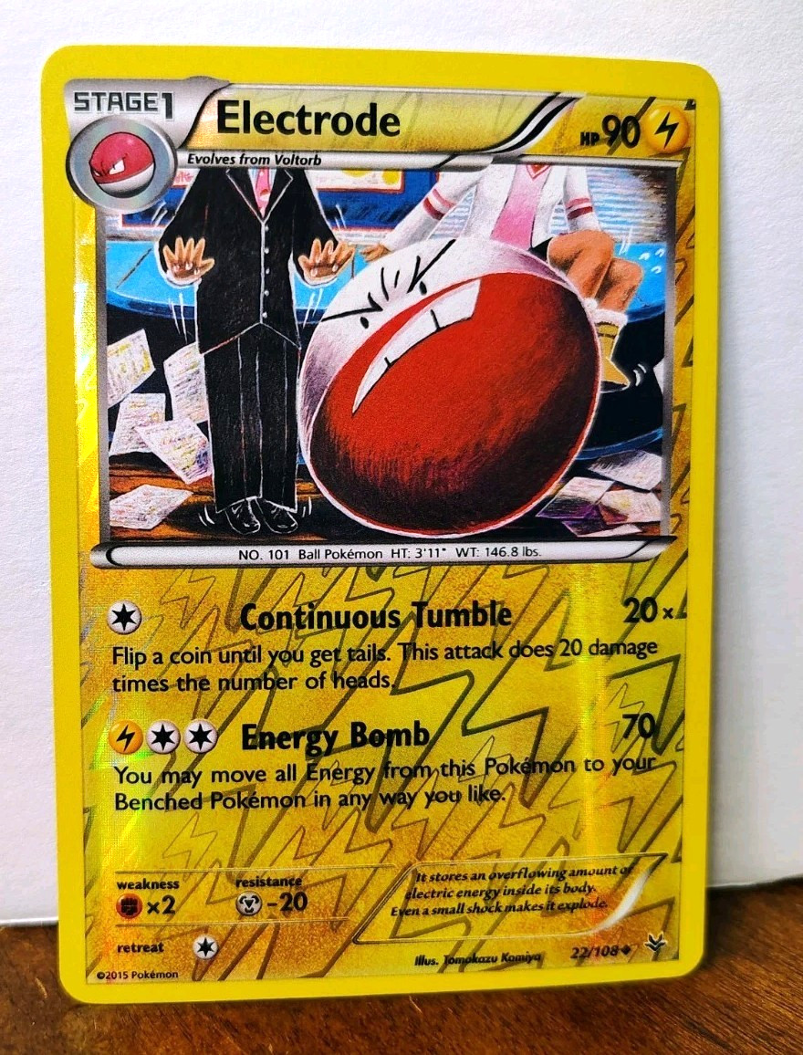 POKEMON ELECTRODE 22/108 REVERSE HOLO ROARING SKIES LP TOMOKAZU KOMIYA