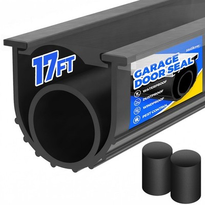 Stop Drafts and Save Energy - Garage Door Seal 17ft Black EPDM