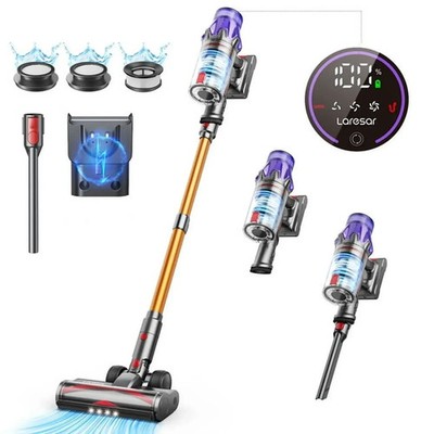 Laresar V7 Akku Staubsauger, 500W 50.000pa Staubsauger Kabellos mit Touchscreen