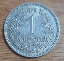 Germany Third Reich 1 Reichspfennig Year 1934-A Nickel